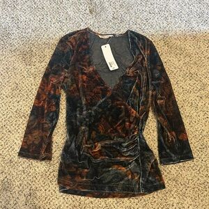 Soft Surroundings Multicolor Velvet Top